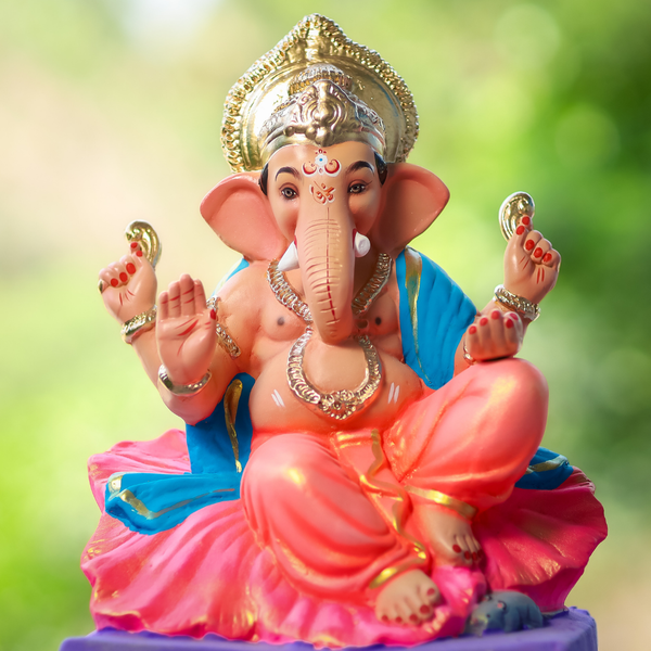 18-inch Japapushpaasan Ganesh Maharaj
