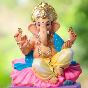 18-inch Japapushpaasan Ganesh Maharaj