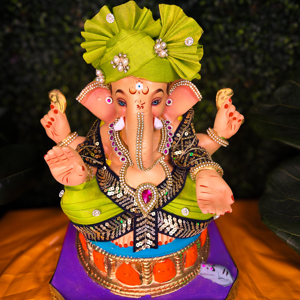 15-inch Ganesh [Ashtavinayak-Green]