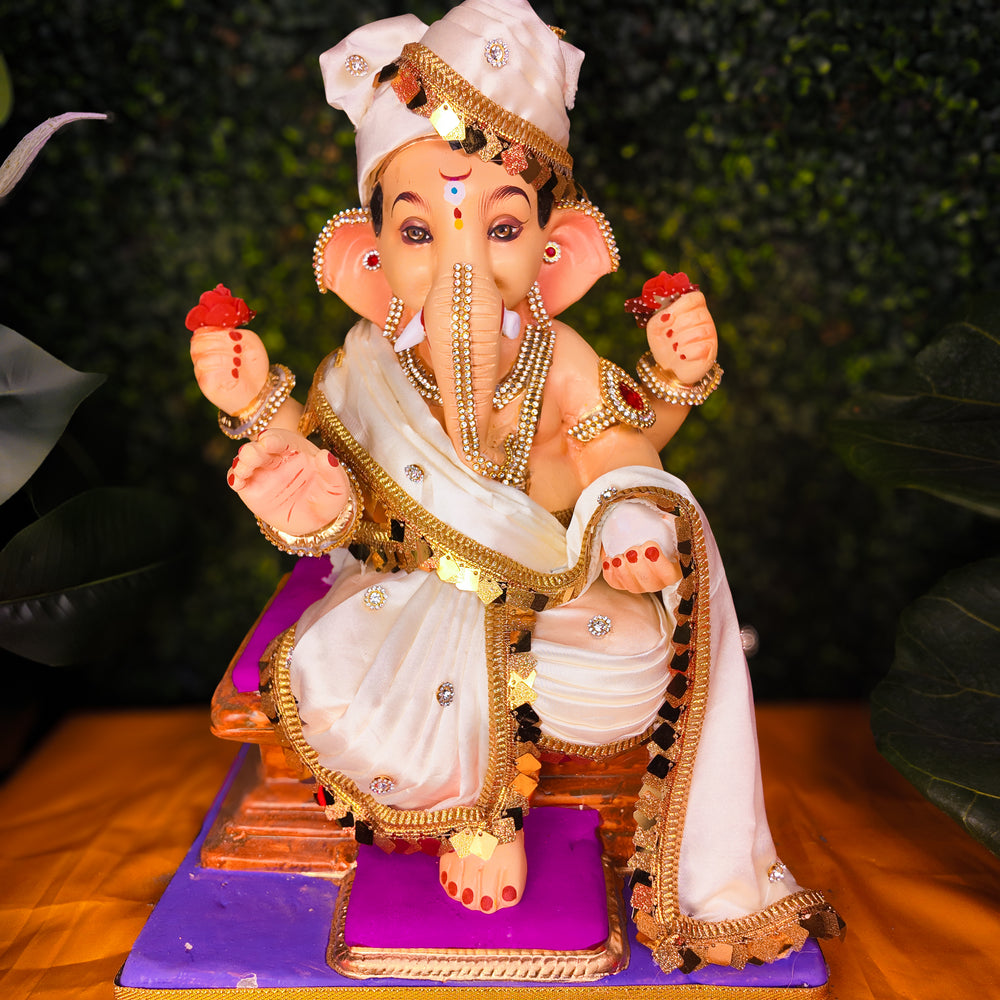 15-inch Ganesh [White-Pheta]