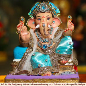 12-inch Rajapeethaasin Peshwa Maharaj - Blue / White