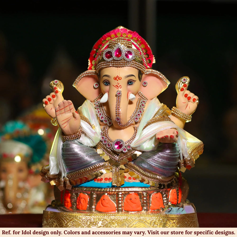 15-inch Ashtavinayak Maharaj - Orange / White