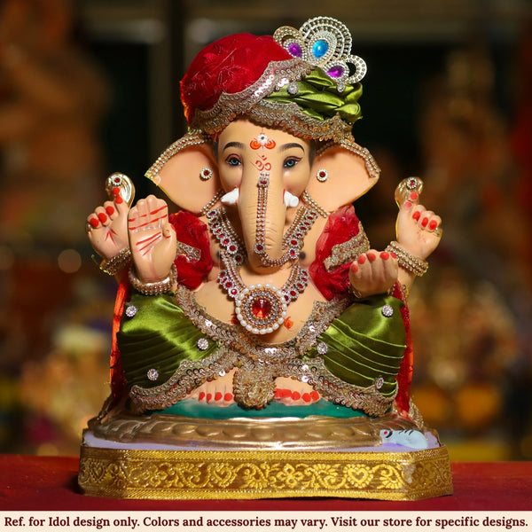 15-inch Titwala Maharaj - Green / Red