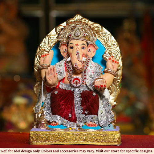 15-inch Lalbaugcha Raja - Red / Silver